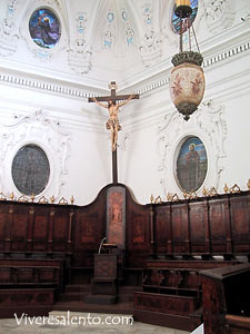 The wooden choir of the Parish Church